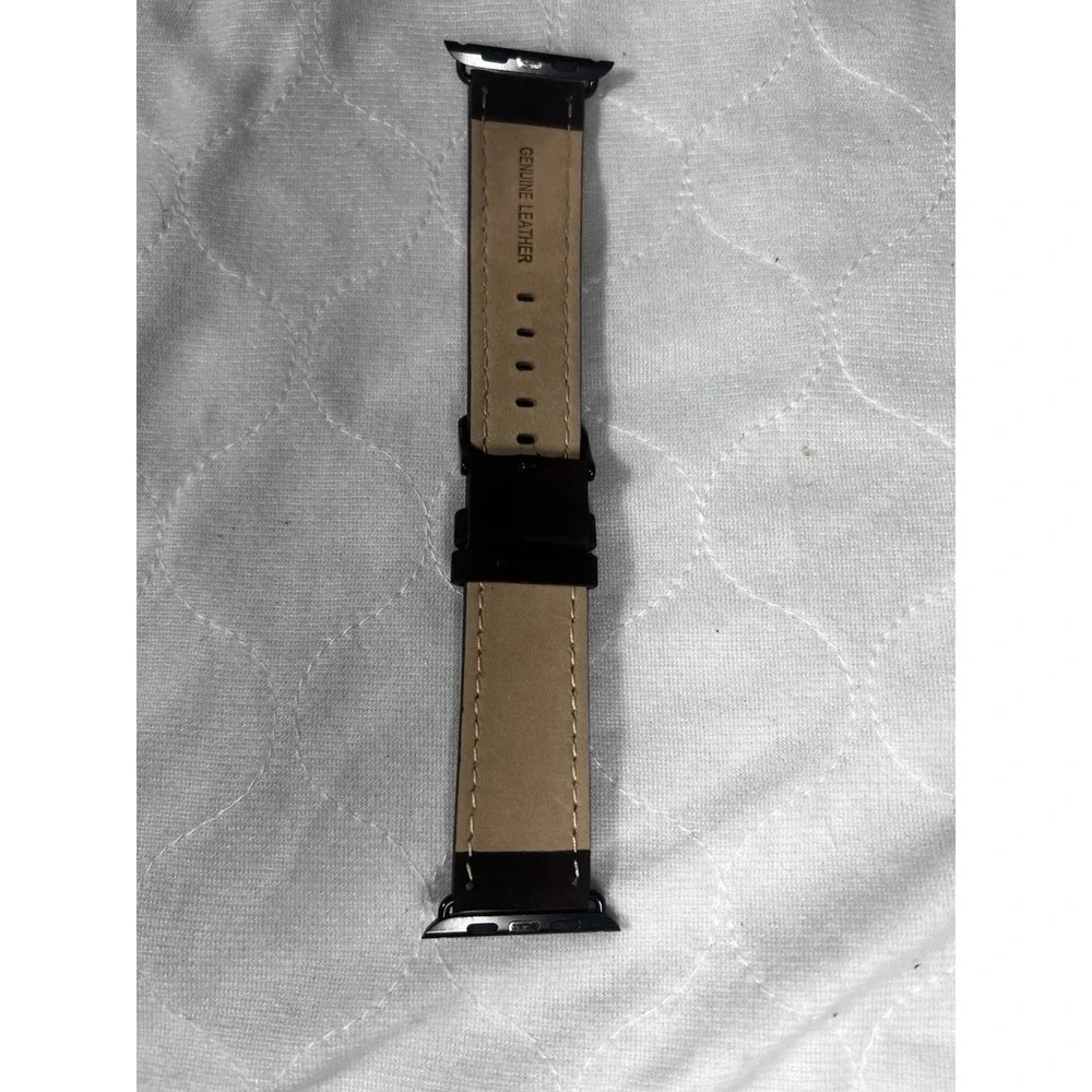 Brown Genuine Leather Apple Watch Band For 10 9 8 7 6 5 SE 40/44/41/45/42/46mm